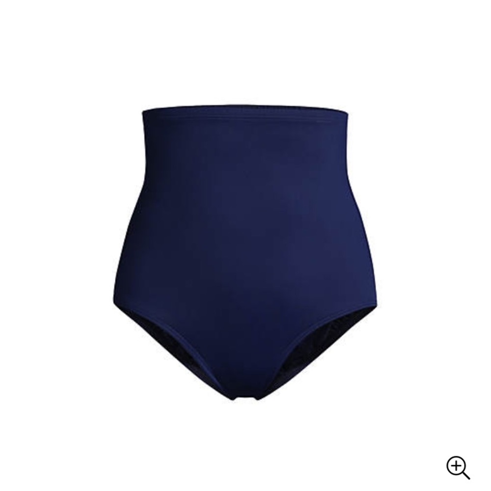 NWT Land’s End Ultra High-Waisted Navy Swim Bottom